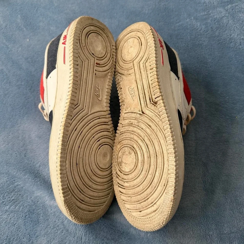Nike Air Force 1 '07 LX 'USA Denim' Red White Blue Shoes Men's Size 8.5